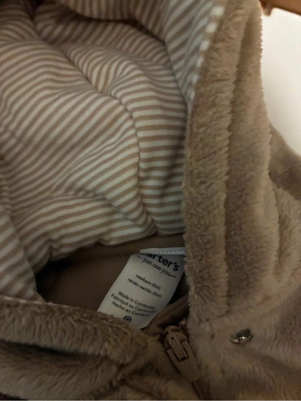 Carters plush hooded